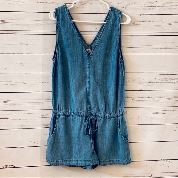 RAILS Size M Parker Romper blue chambray - Picture 2 of 7